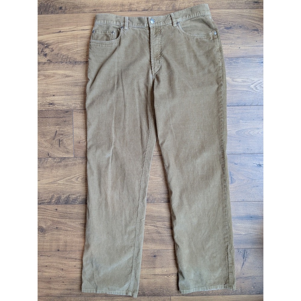 Brooks Brothers Mens Corduroy Pants‎ Beige W35 L33 Cotton Casual Trousers